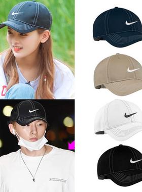 韩国代购正品 组合MONSTA X任昌均 杨超越同款帽子明线鸭舌棒球帽