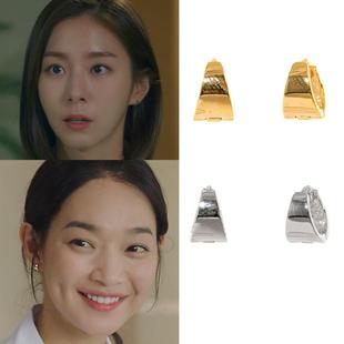 直邮~韩剧海岸村恰恰恰 申敏儿 金宥真同款耳环 耳饰正品韩国代购