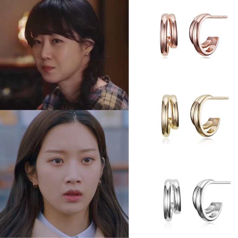 韩国山茶花开时女神降临同款耳环