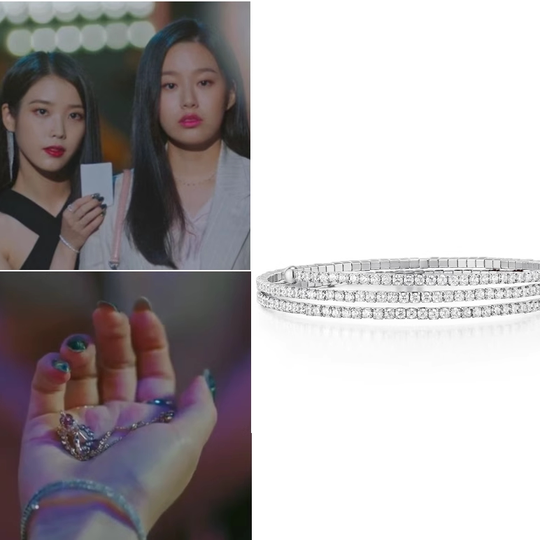 韩剧德鲁纳酒店 李知恩 iu同款韩版镶钻手镯 手链女 正品韩国代购