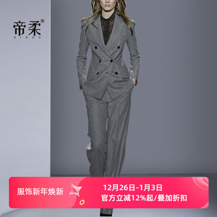 西装 子正装 套装 气质小西服长裤 两件套 女2025春秋新款 高级感职业装