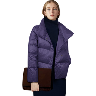 欧美时尚短款羽绒服小个子2025冬季新款女装修身气质大码百搭外套