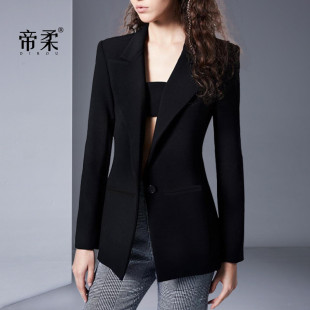 显瘦气质职业工装 英伦风2025春秋新款 修身 外套欧美女装 小西服 西装