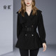 外套 系带收腰显瘦短款 气质英伦风小个子风衣女双排扣2026春季 新款