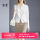 2025年春秋新款 上衣潮 外穿百搭长袖 气质白衬衫 女复古港味洋气时尚