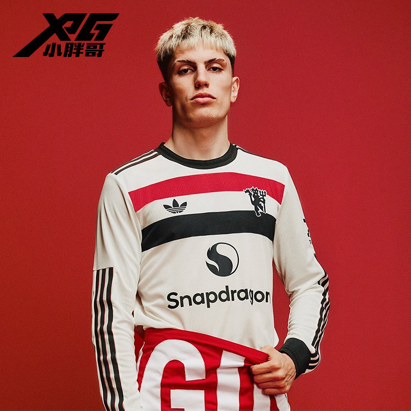 小胖哥XPG阿迪达斯三叶草24-25曼联第二客场球迷版长袖球衣足球服