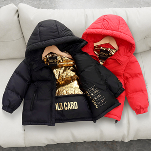 新款儿童黑金羽绒服男童女童中大童小宝宝白鸭绒加厚保暖冬季外套