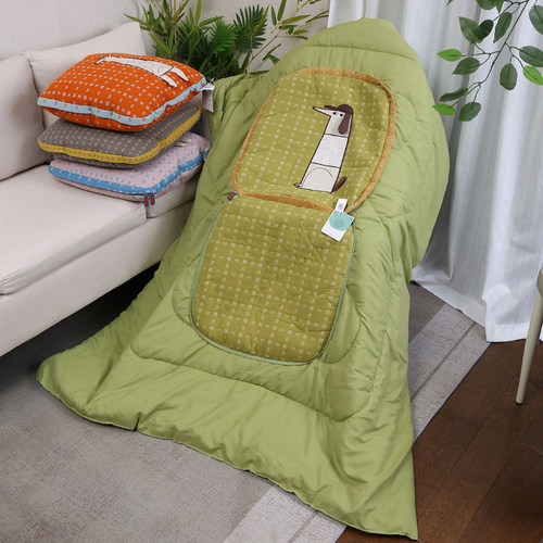 午睡二合一折叠纯棉汽车靠背垫