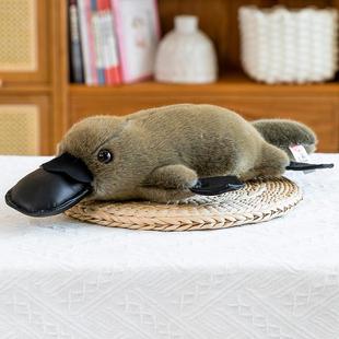 仿真趴款鸭嘴兽公仔儿童陪玩安抚布娃娃床上搂抱玩偶男孩生日礼物