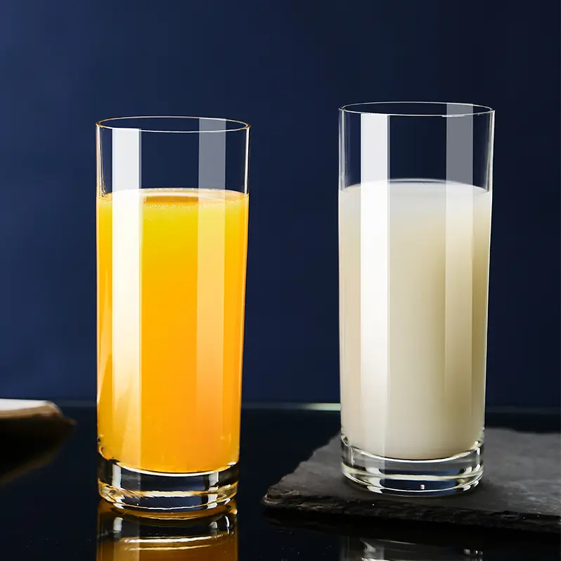 客厅家用透明玻璃水杯子套装耐热牛奶果汁杯喝水泡茶杯啤酒杯无盖