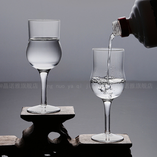 手工白酒杯套装家用高脚轻奢高档分酒器红酒杯闻香杯酒店饭店酒具