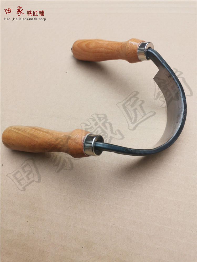 【田家打铁铺】拉刀弧形刃拉刀木工刮刨根雕木雕工具国外样式拉刀_虎窝淘