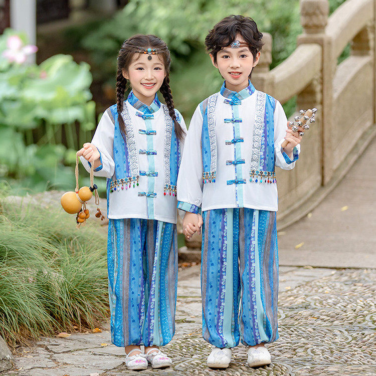 男女童民族风异域风情云南傣族儿童春秋汉服幼儿园中秋国庆表演服