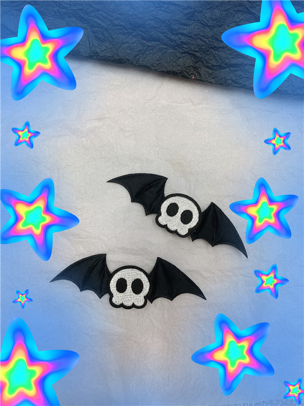 爆炸手作COS卡哇伊骷髅蝙蝠发夹