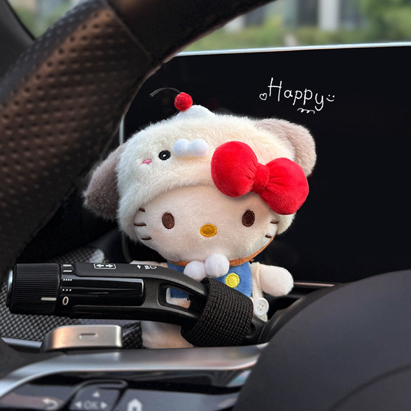 可爱Hellokitty车载汽车怀挡装饰转向灯玩偶雨刮器公仔怀档摆件女