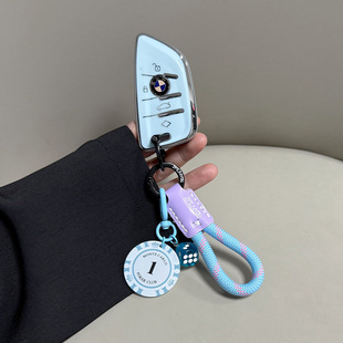 适用宝马X5钥匙套24款新X1/X7包7系735li/iX/XM/X6/iX车保护壳扣