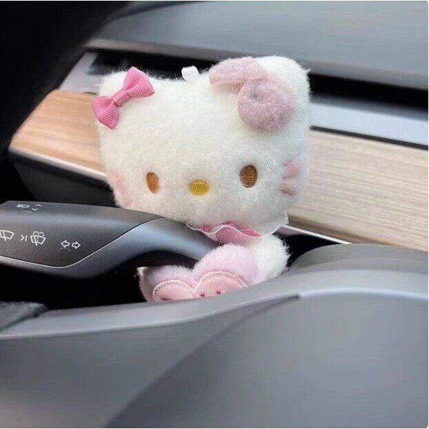 hellokitty汽车怀挡装饰毛绒玩偶车载方向盘转向灯小饰品车内礼物