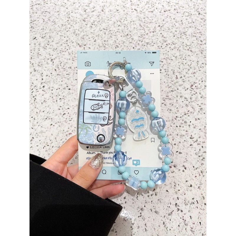 专用长安糯玉米钥匙套lumin小糯米香沁款奔奔cs55逸动35 15汽车扣