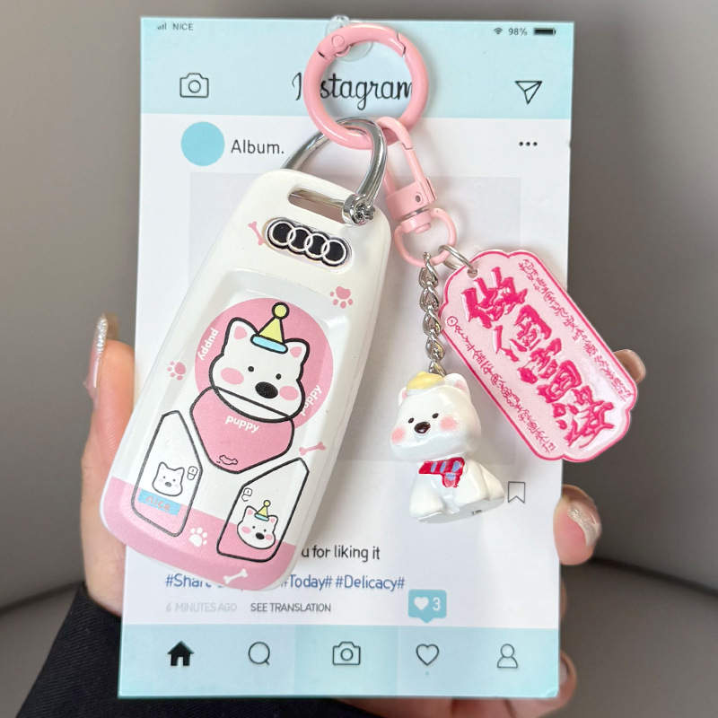 适用奥迪a6l钥匙套a4l/q5l/a3/q3/a5l汽车q2l/a7l/q7高级感a8女款