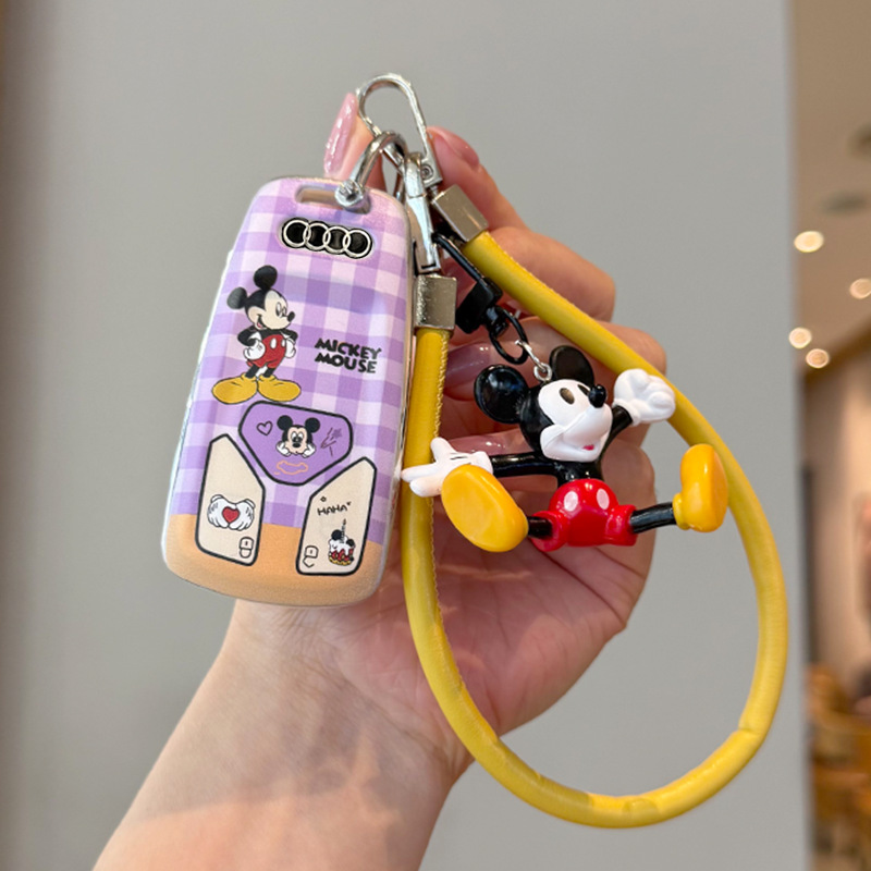 适用奥迪钥匙套a6la4la3l适用男女士卡通rs7a7lq7a8q4q6车钥匙壳