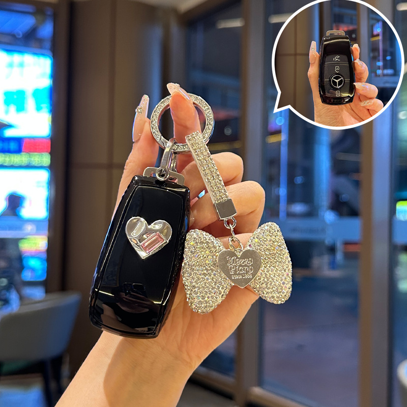 奔驰e300l钥匙套c260l包c200l扣a200l壳gle级glc300l车gla200s400