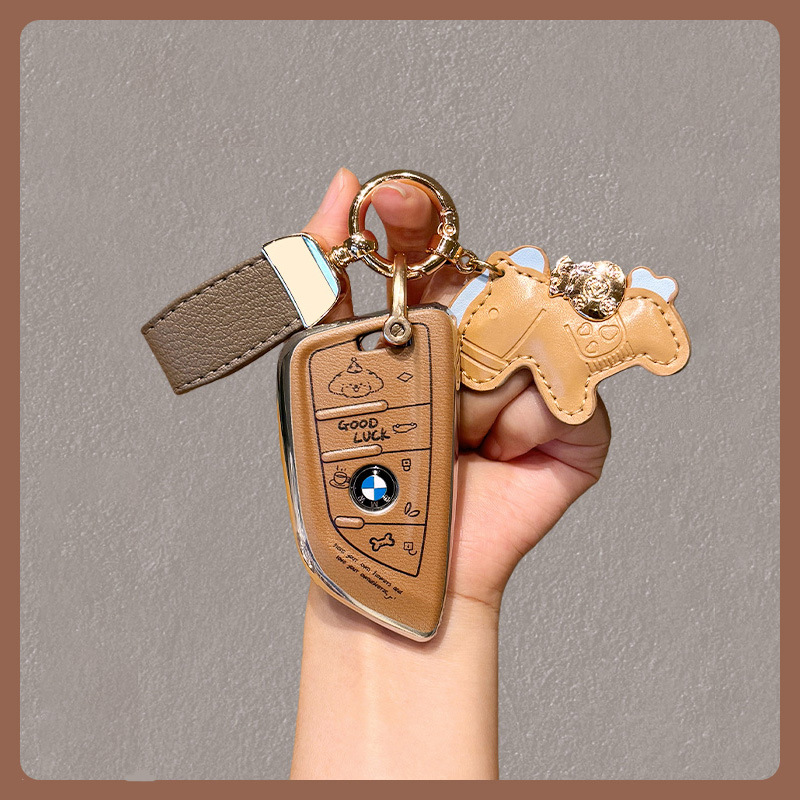 适用宝马3系钥匙套325li三5系车x1x3x2五系530女525壳ix3扣330包