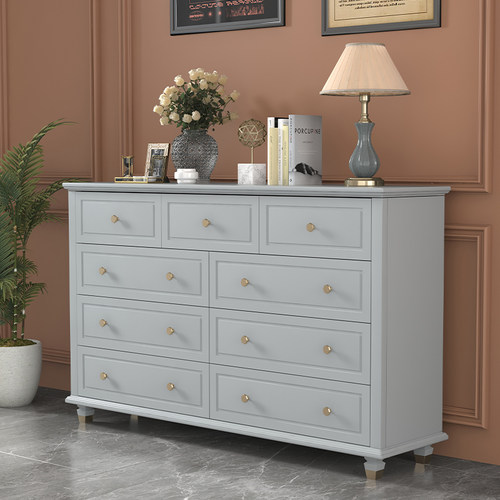 美式实木斗柜卧室床尾储物柜高级