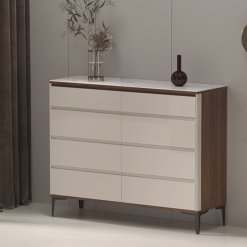 简约斗柜梳妆台卧室床尾储物柜可伸缩八斗柜化妆台转角书桌梳妆桌