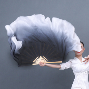 舞蹈扇子真丝跳舞扇古典舞水墨书简舞扇子小影左手指月广场舞扇