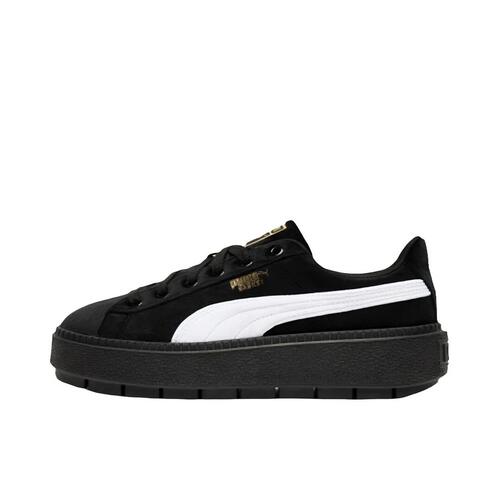 PUMA彪马 Platform Trace V 织物 低帮 板鞋 女款 黑白372613-01