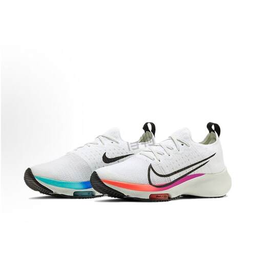 Nike Air Zoom Tempo FK低帮 气垫跑步鞋 女款 白彩虹CJ2102-100