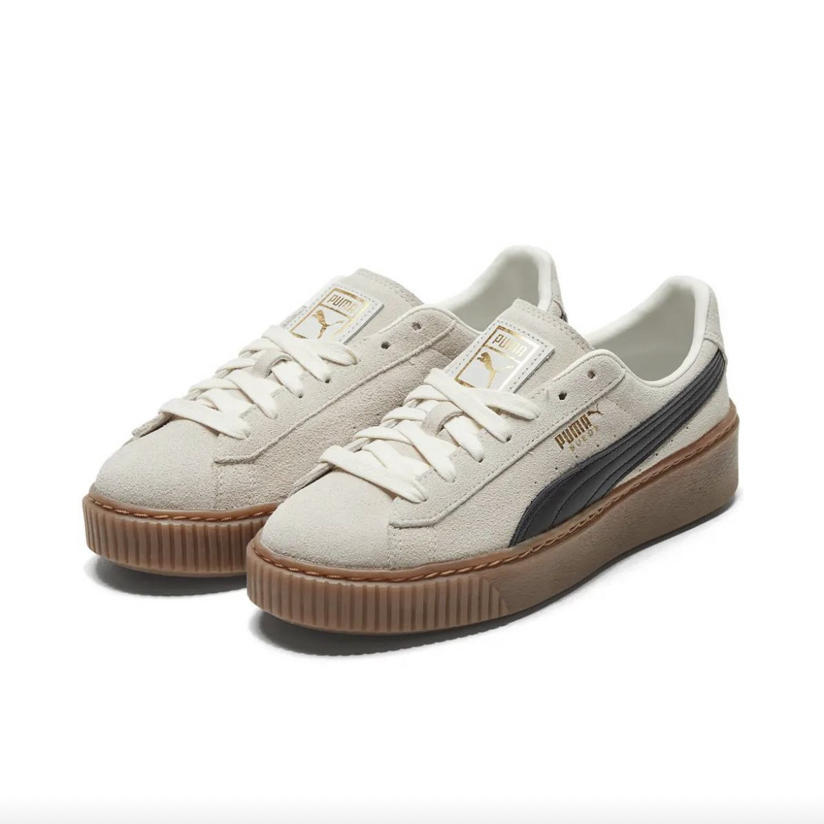 彪马PUMA Suede蕾哈娜复古厚底低帮松糕鞋363559-01
