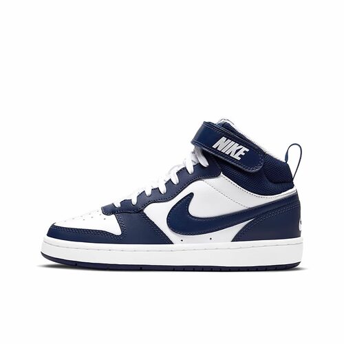 正常发货 Nike Court Borough 2 板鞋  GS/白色/藏蓝 山东an仓