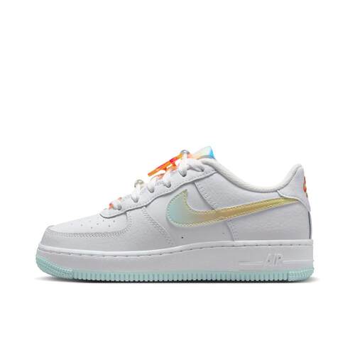 Nike Air Force 1 Lv8 防滑耐磨 低帮 儿童板鞋 白蓝橙IB8890-191