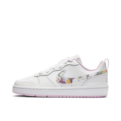 Nike Court Borough 2 板鞋 时尚GS/低帮/白粉/花卉 山东an仓
