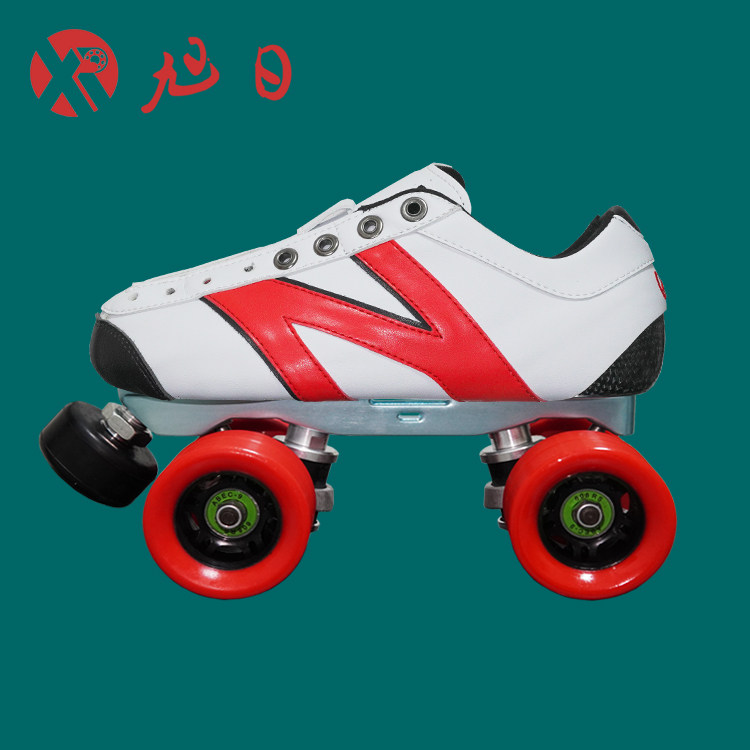 xuri旭日双排轮滑 碳纤维阻拦鞋 户外刷街 低帮四轮旱冰 滚轴溜冰