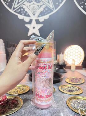 『甜』美国进口mojo女蜡烛香薰水晶蜡烛草药粉蜡烛室内香氛送礼节