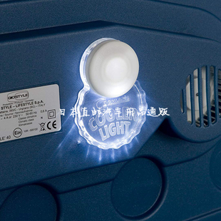 日本汽车载用小冰箱迷你扶手箱保温冷藏盒防水感应自动照明氛围灯