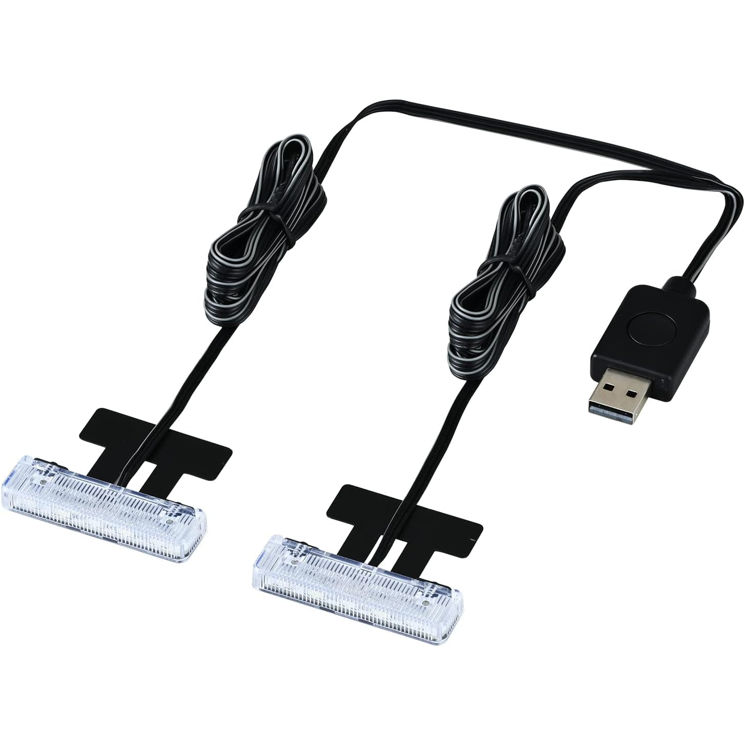 日本USB通用辅助照地灯迎宾日行脚底改装汽车蓝白色座椅杯架灯泡