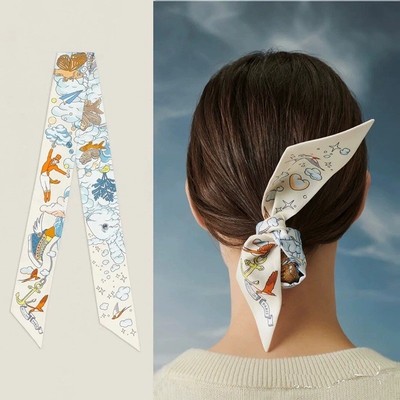 云间万象2024twilly100%h家桑蚕丝真丝丝巾绑包束发带窄飘带