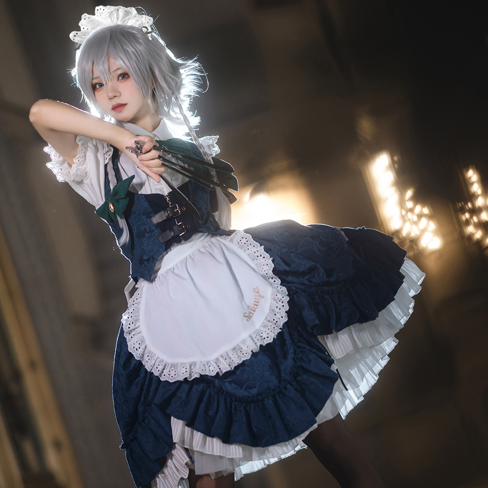 【预售】星雨魔法店原创东方Project二设十六夜咲夜cosplay女仆装 模玩/动漫/周边/娃圈三坑/桌游 Cosplay女装/cos女装 原图主图