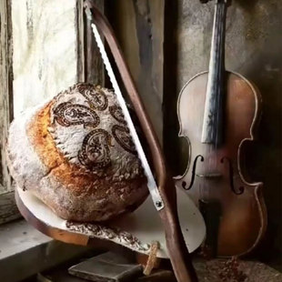 卢卡斯欧包锯子切面包锯齿刀吐司琴弓刀烘焙粗齿锋利不掉屑欧式