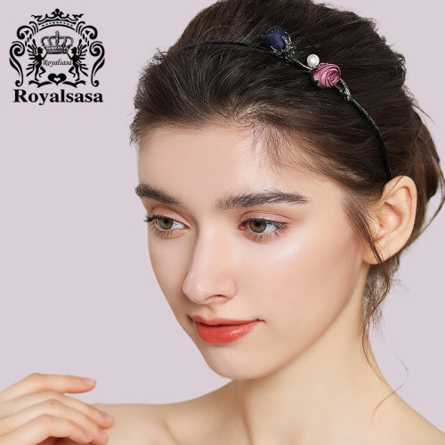 皇家莎莎仿水晶玫瑰花朵夹子发卡