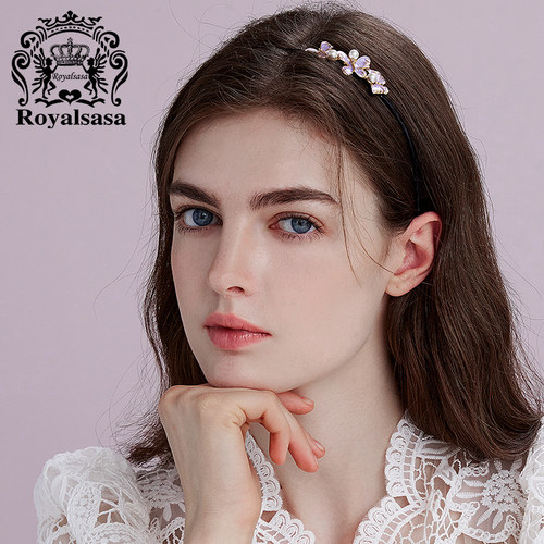 皇家莎莎发饰品韩国压发蝴蝶盘发