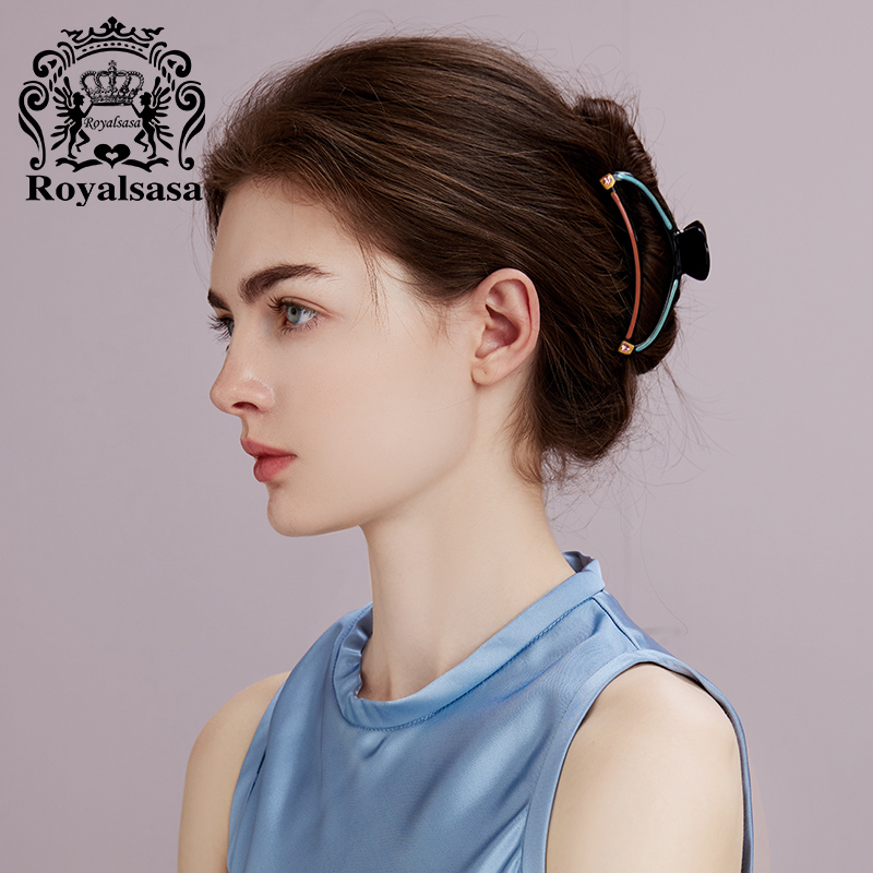 韩国高级感三色撞色发饰抓夹