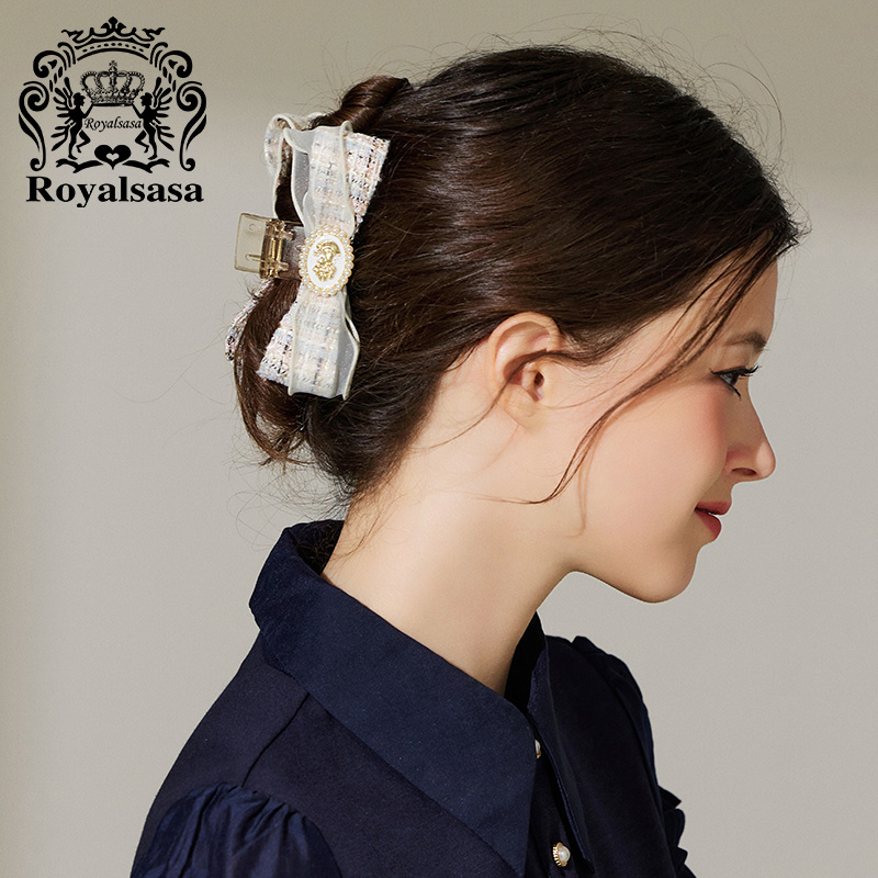 皇家莎莎抓夹棉麻、仿珍珠