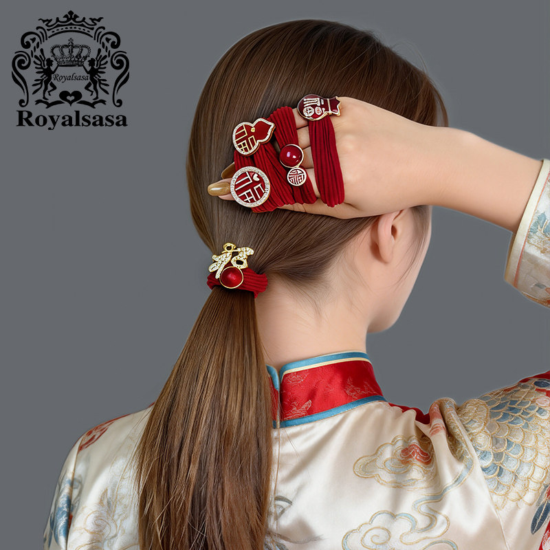 皇家莎莎新年中国红发圈套装福字福袋丸子头皮筋春节喜庆过年头绳,饰品/流行首饰/时尚饰品新,发饰,淘宝优惠券,粉丝福利购,淘宝优惠卷