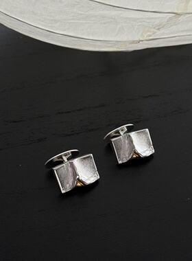 Vintage银制双色袖扣