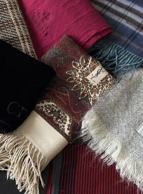 中古vintage羊毛羊绒围巾合集