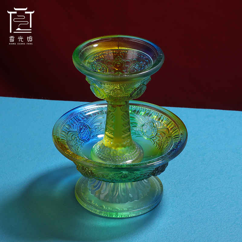 密宗水琉璃护法杯供奉佛前摆件